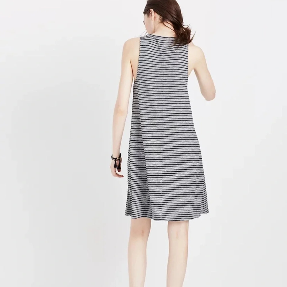 Madewell Highpoint Tank Dress in Stripe - Picture 8 of 8